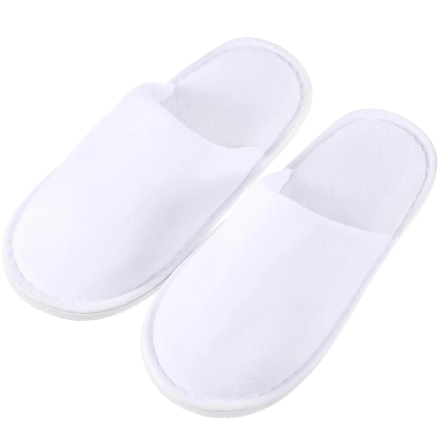 24 Pairs Kids Disposable Slippers Non Slip Closed Kids Spa Slippers Comfortable Home Slippers Disposable Spa Indoor Outdoor Slipper for 4-12 Years Old Boys Girls Party Hotel Travel(White,S)