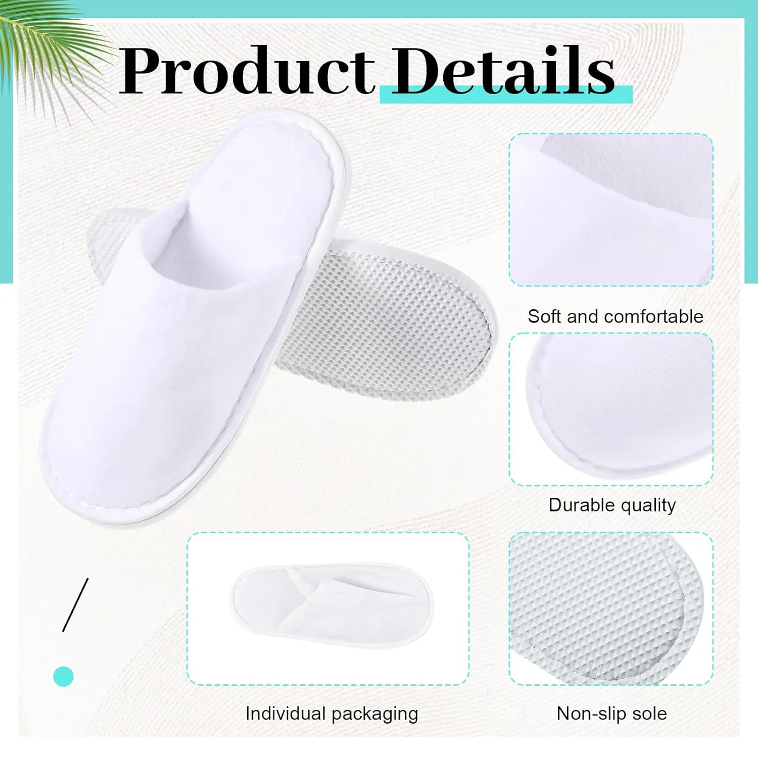 24 Pairs Kids Disposable Slippers Non Slip Closed Kids Spa Slippers Comfortable Home Slippers Disposable Spa Indoor Outdoor Slipper for 4-12 Years Old Boys Girls Party Hotel Travel(White,S)