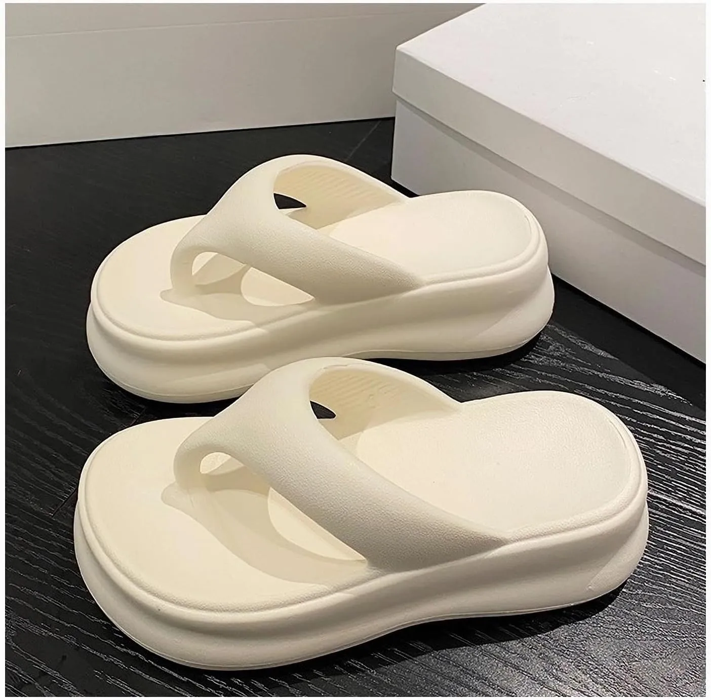 7.0cm thick bottom female outer wear summer new flip-flops casual high heel slippers