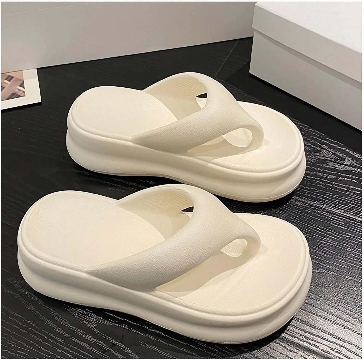 7.0cm thick bottom female outer wear summer new flip-flops casual high heel slippers