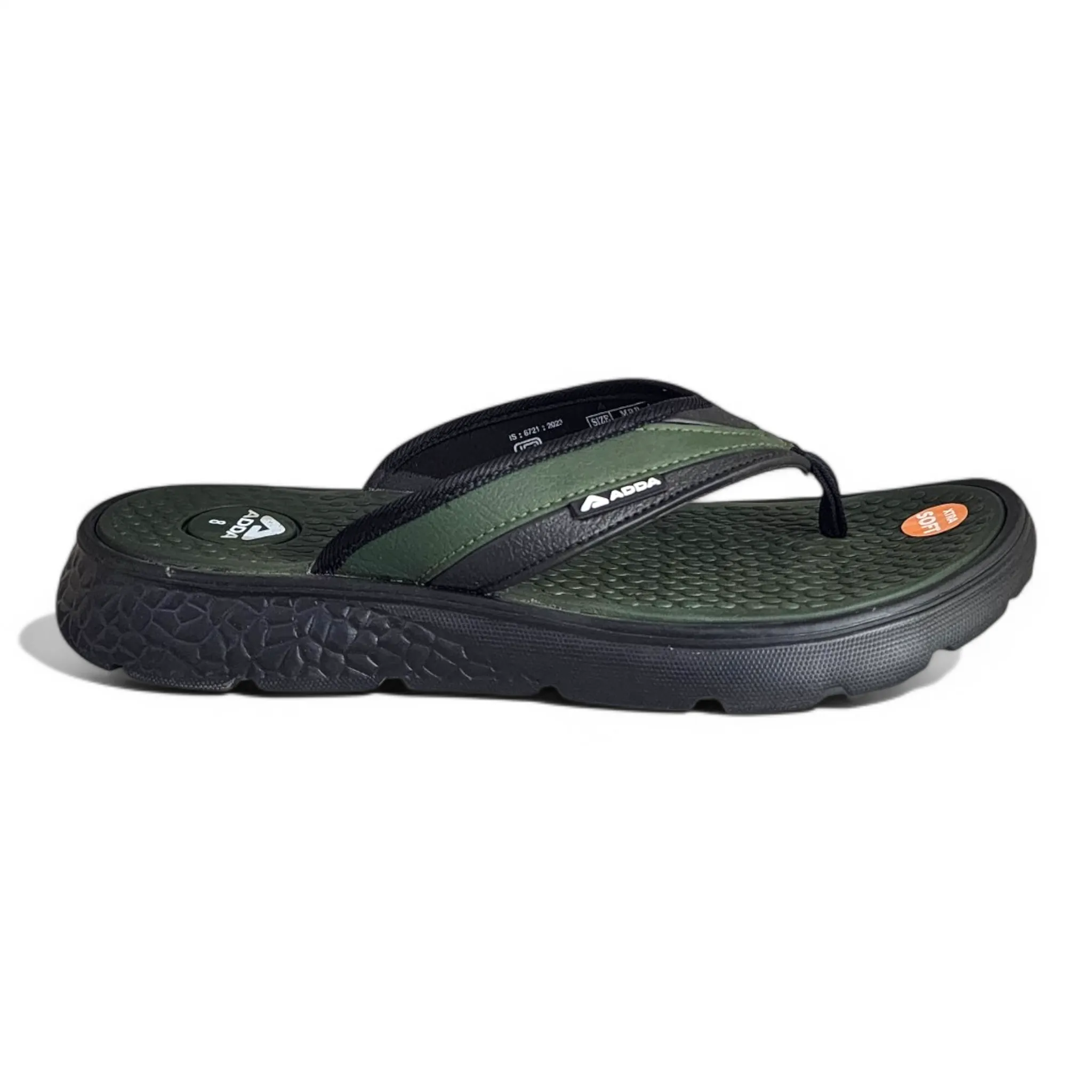 ADDA HYBRID1 OLIVE/BLACK Men's Slipper/Chapple/Flip flop