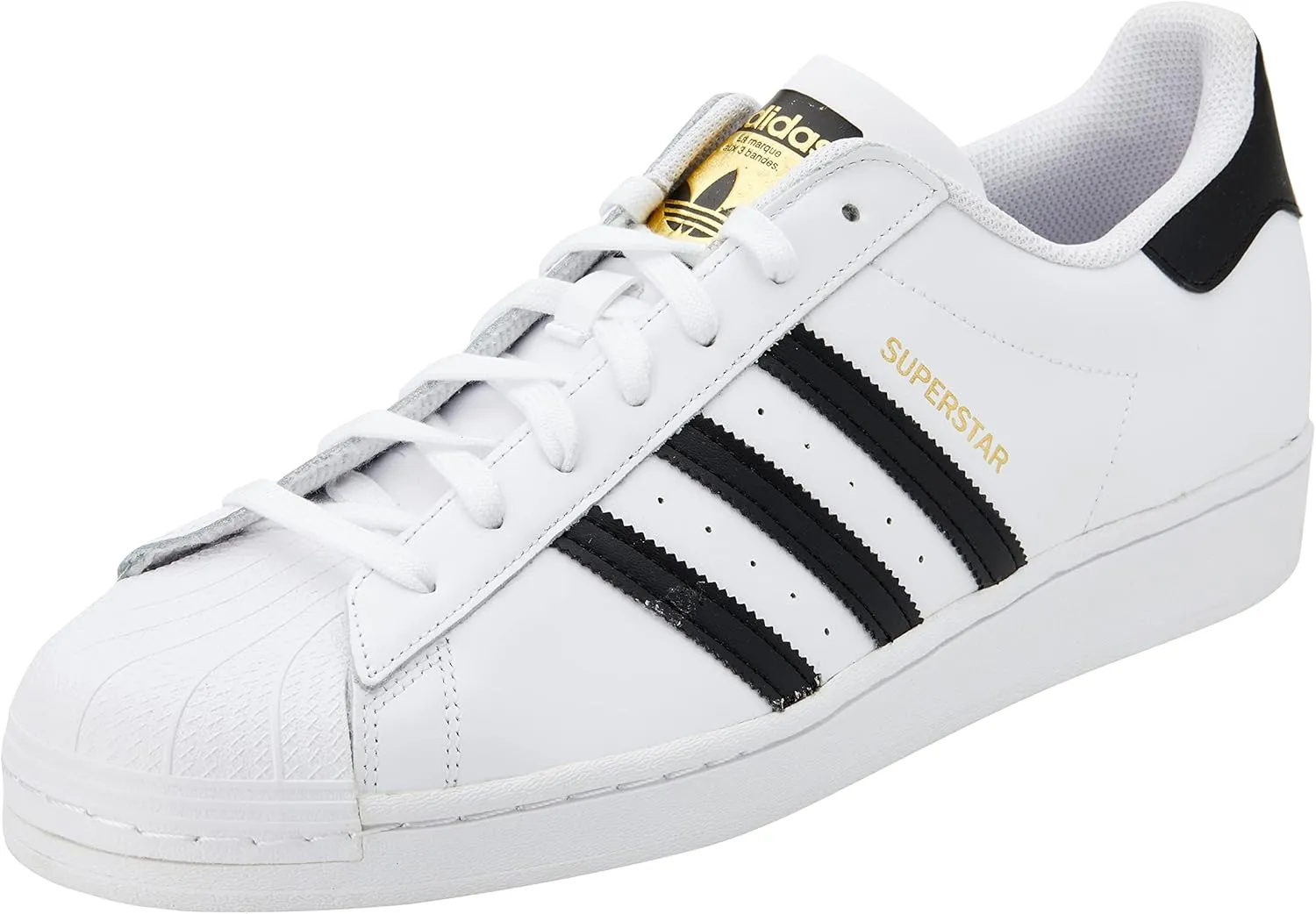 adidas Men's Superstar' Sneaker, Footwear White Core Black, 7