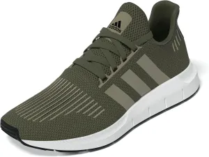 adidas Men's Swift Run 1.0 Sneaker, Olive Strata/Blanch Cargo/White, 8.5