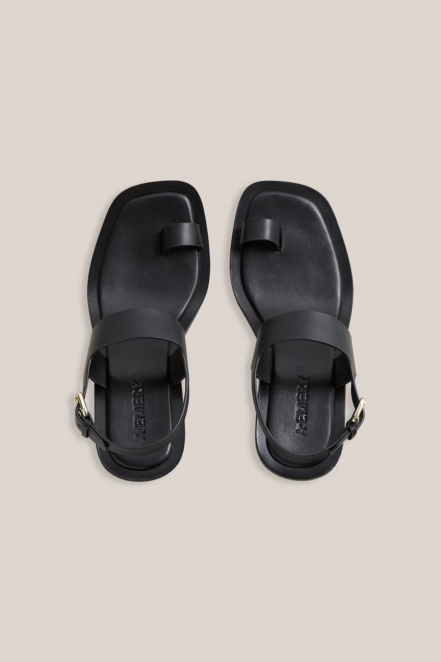 A.Emery | The Leland Heeled Sandal - Black