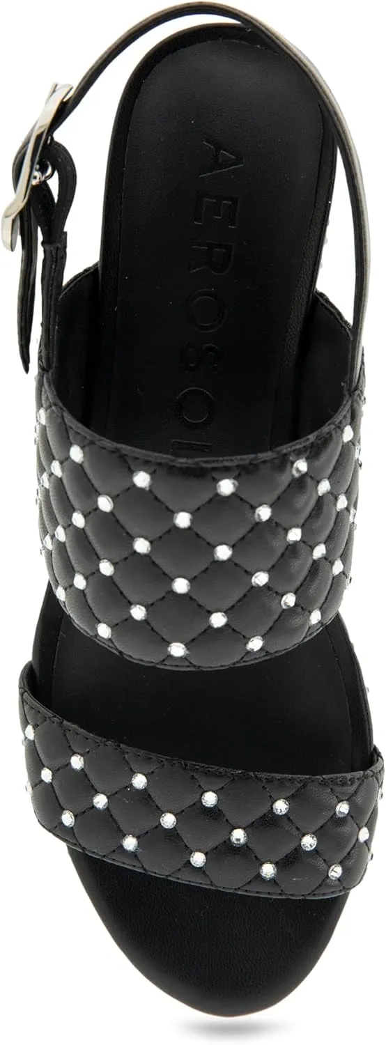 Aerosoles Women's Camera Crystal Heeled Sandal