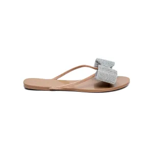 Aminah Abdul Jillil Crystal Flip Flop Flats