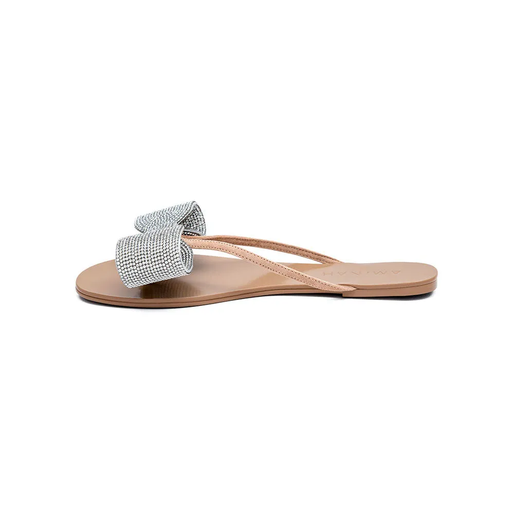 Aminah Abdul Jillil Crystal Flip Flop Flats