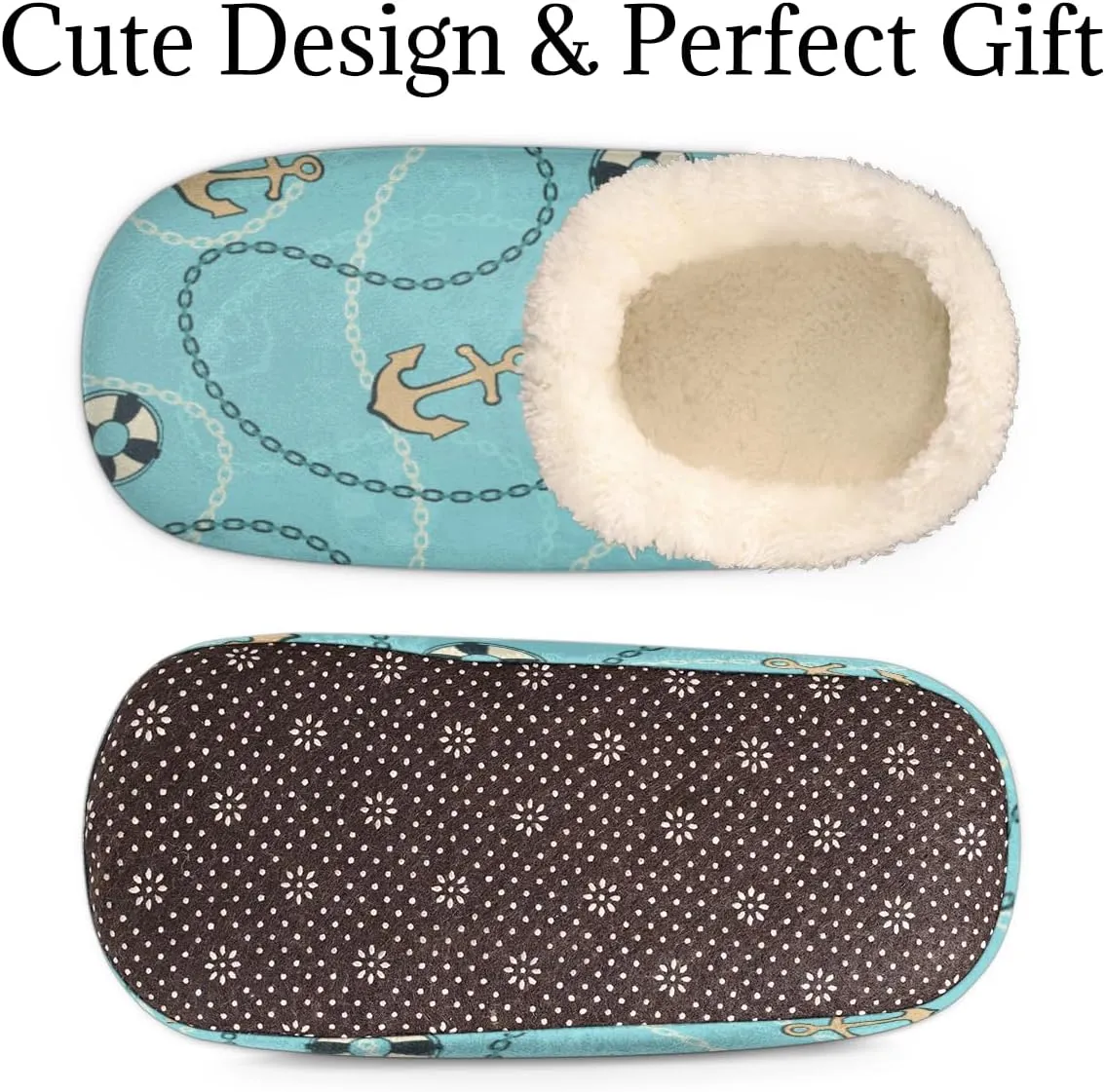 Animal Dog Paw Print Women's Slippers, Footprints Soft Cozy Plush Lined House Slipper Shoes Indoor Non-Slip Slippers for Women Girls Boys Teenager