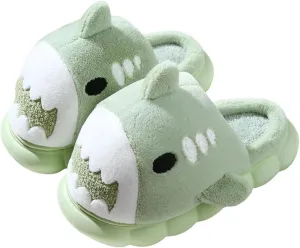 Animal Women's Cute Shark Slippers - Soft Plush, Warm Winter Home Slippers, Cotton Indoor and Outdoor Shoes