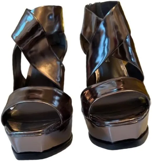 Authentic Pour La Victoire Tifara Strappy Stacked Open Toe Platform Heel Sandal Pumps - Back Zipper - Women's Designer Shoes - Women's Fashion Shoes
