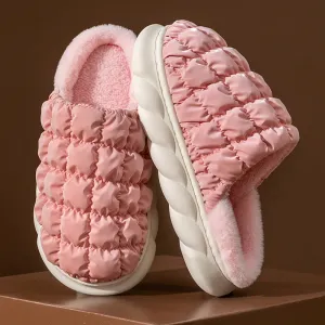Autumn Winter New Cotton Wool Slippers Plus Velvet Warm Couple Slippers