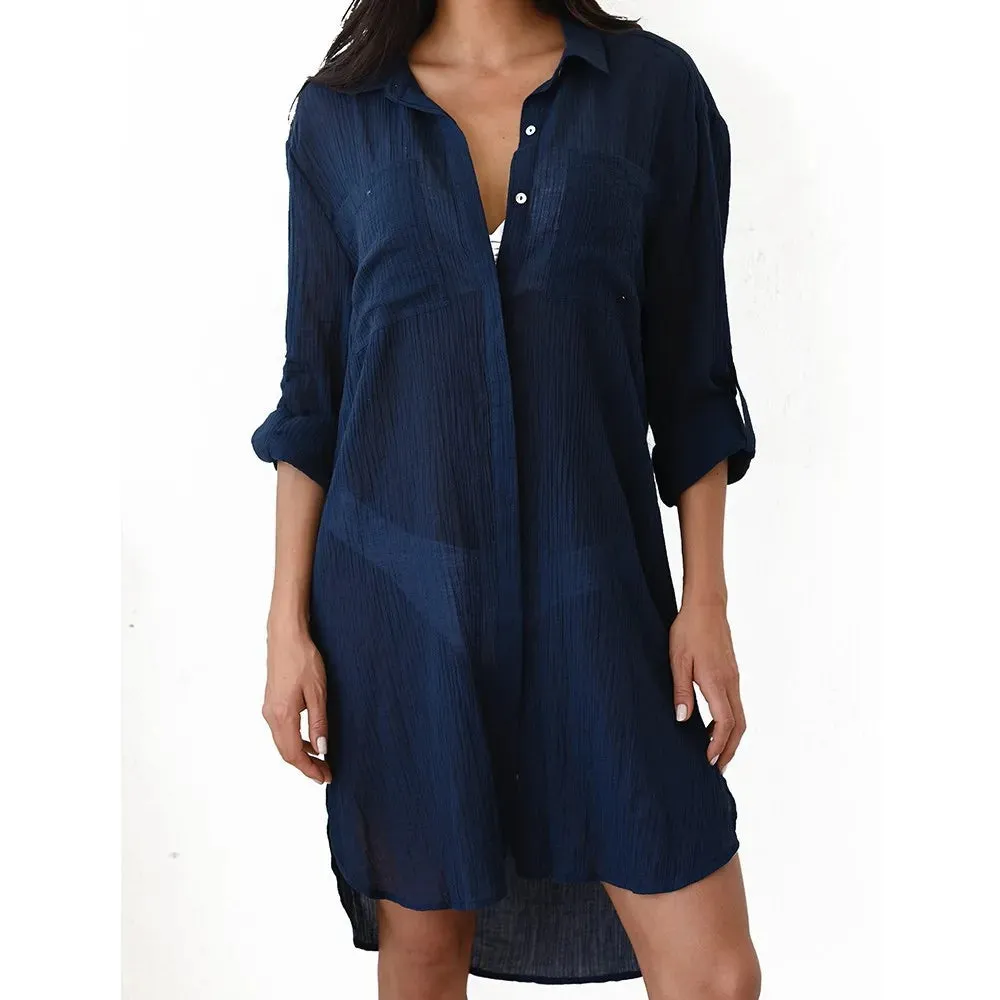 Beach Button-Up Cover-Up | Lightweight & Breezy | Perfect for Sun-Soaked Days