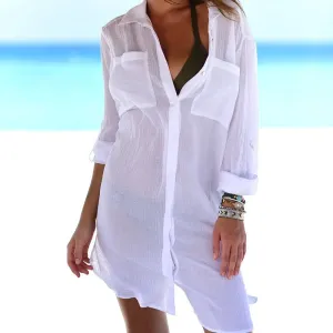 Beach Button-Up Cover-Up | Lightweight & Breezy | Perfect for Sun-Soaked Days