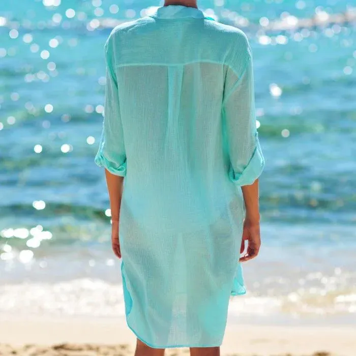 Beach Button-Up Cover-Up | Lightweight & Breezy | Perfect for Sun-Soaked Days