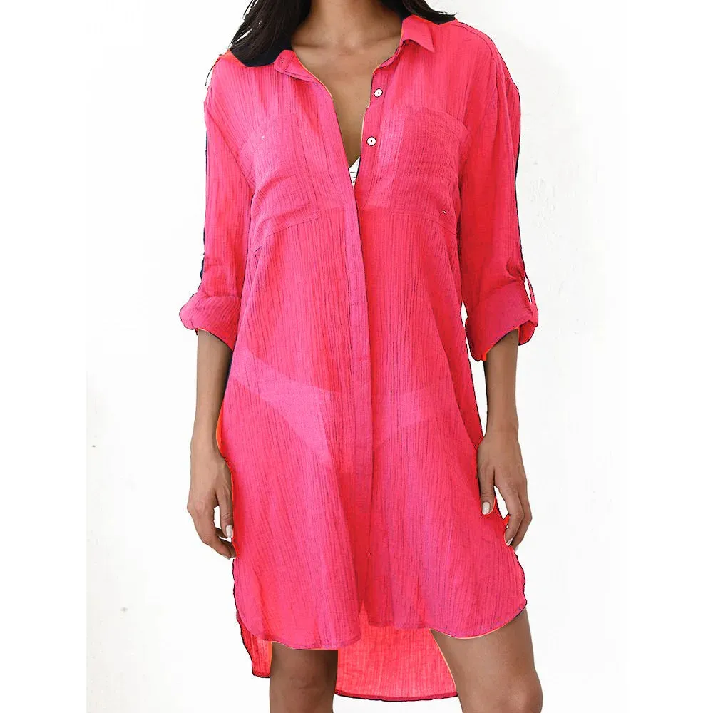 Beach Button-Up Cover-Up | Lightweight & Breezy | Perfect for Sun-Soaked Days