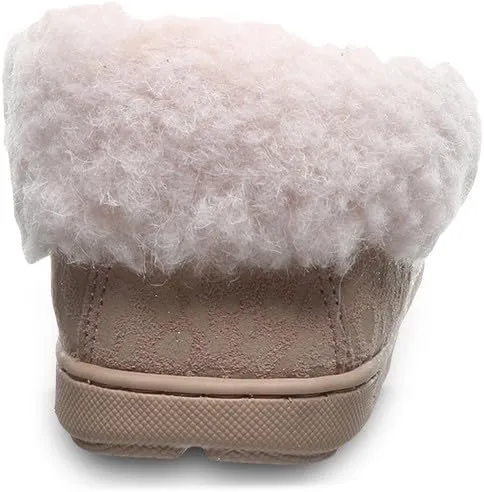 BEARPAW Womens Indio Exotic Suede Glitter Moccasin Slippers