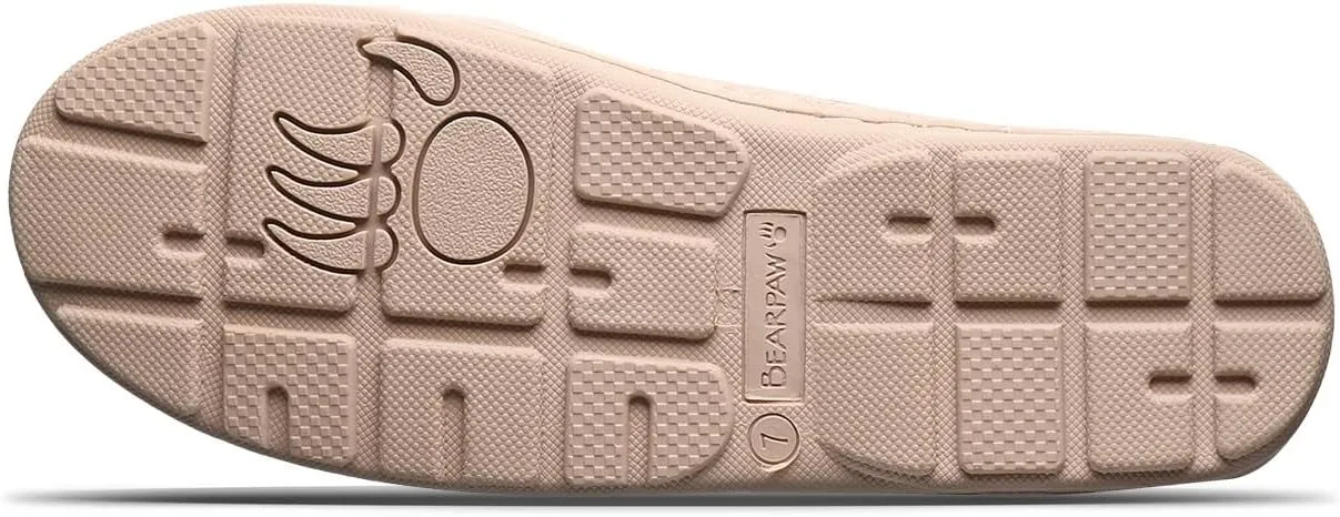 BEARPAW Womens Indio Exotic Suede Glitter Moccasin Slippers