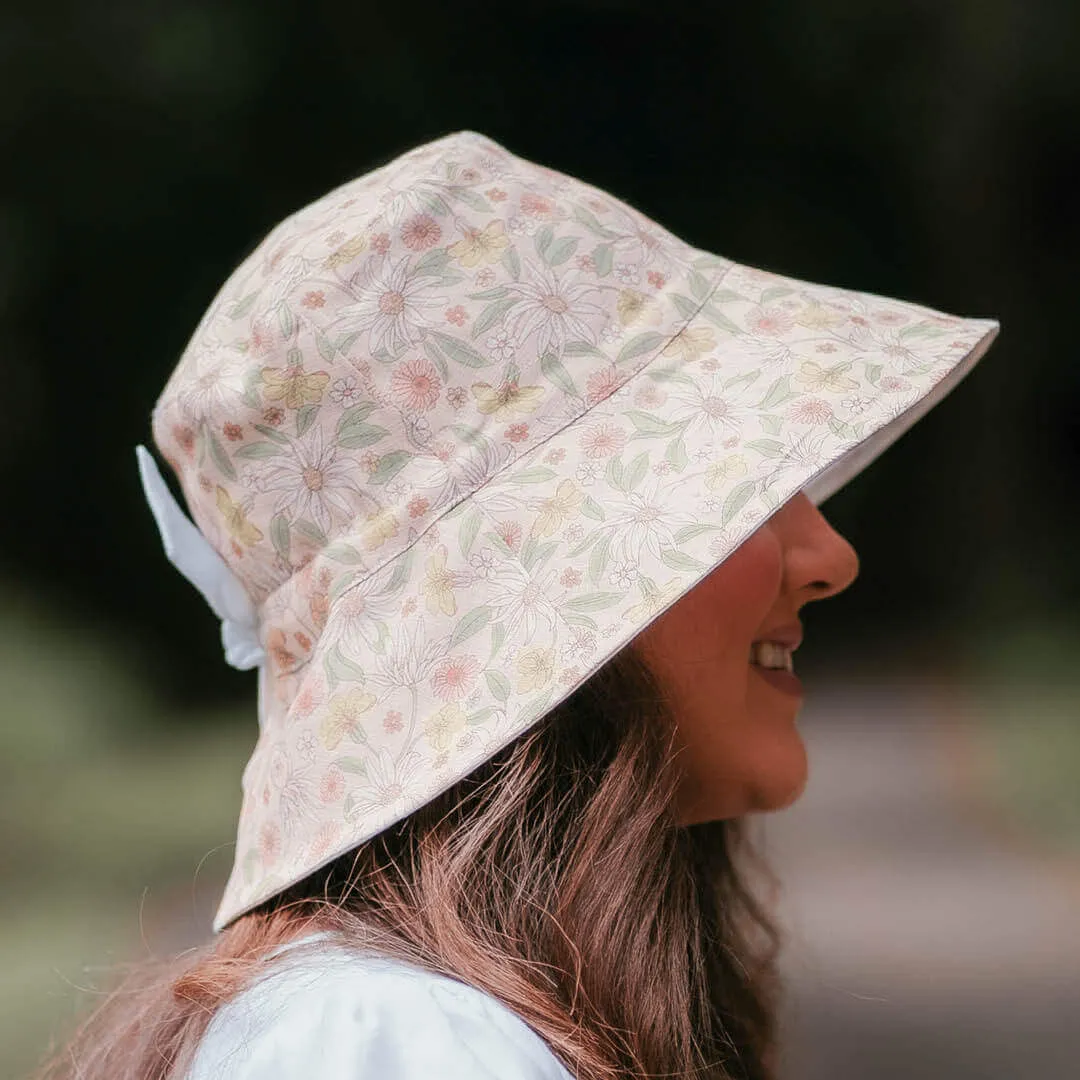 Bedhead |  'Vacationer' Reversible Ladies Sun Hat - (Wildflower / Blanc)