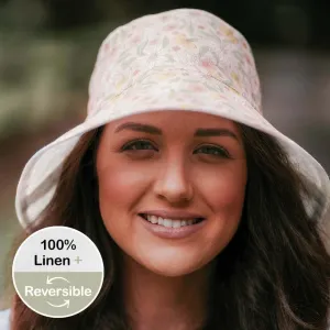 Bedhead |  'Vacationer' Reversible Ladies Sun Hat - (Wildflower / Blanc)