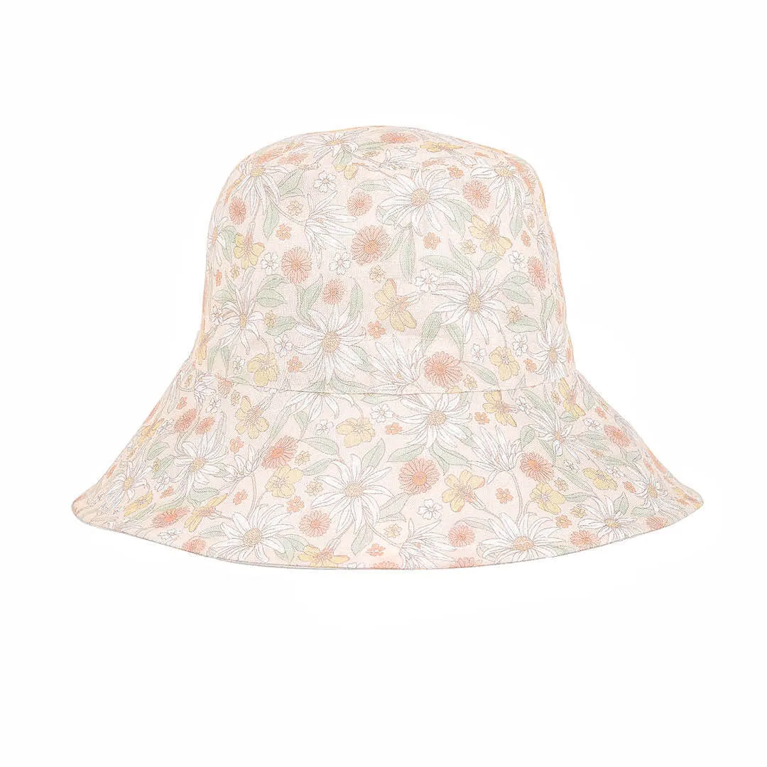 Bedhead |  'Vacationer' Reversible Ladies Sun Hat - (Wildflower / Blanc)