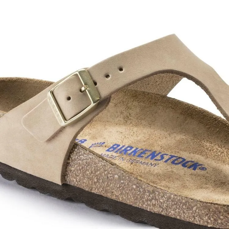 Birkenstock Gizeh Soft Footbed Nubuck Leather