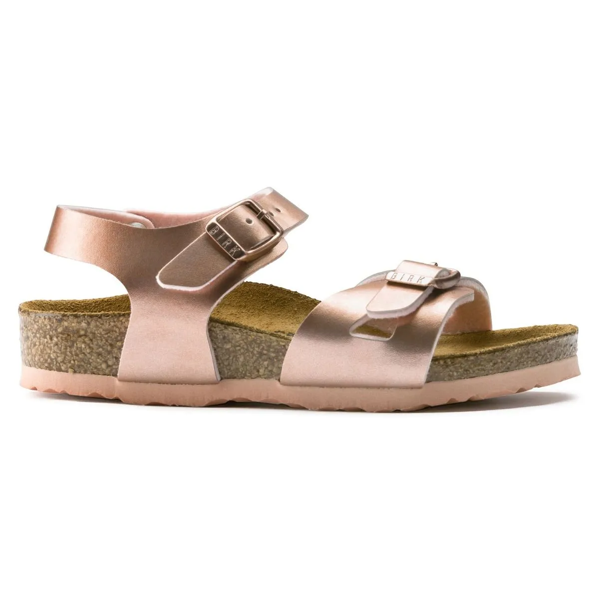 Birkenstock Kids Rio Birko-Flor Soft Metallic Rose Sandals