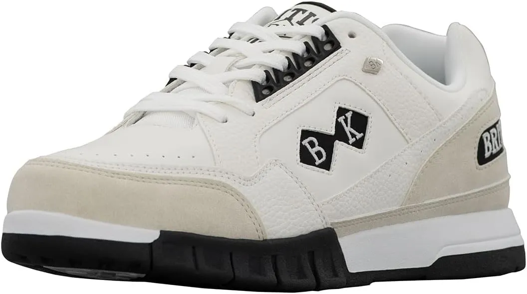 British Knights Men's Metros Sneaker, White/Off White/Black, 13