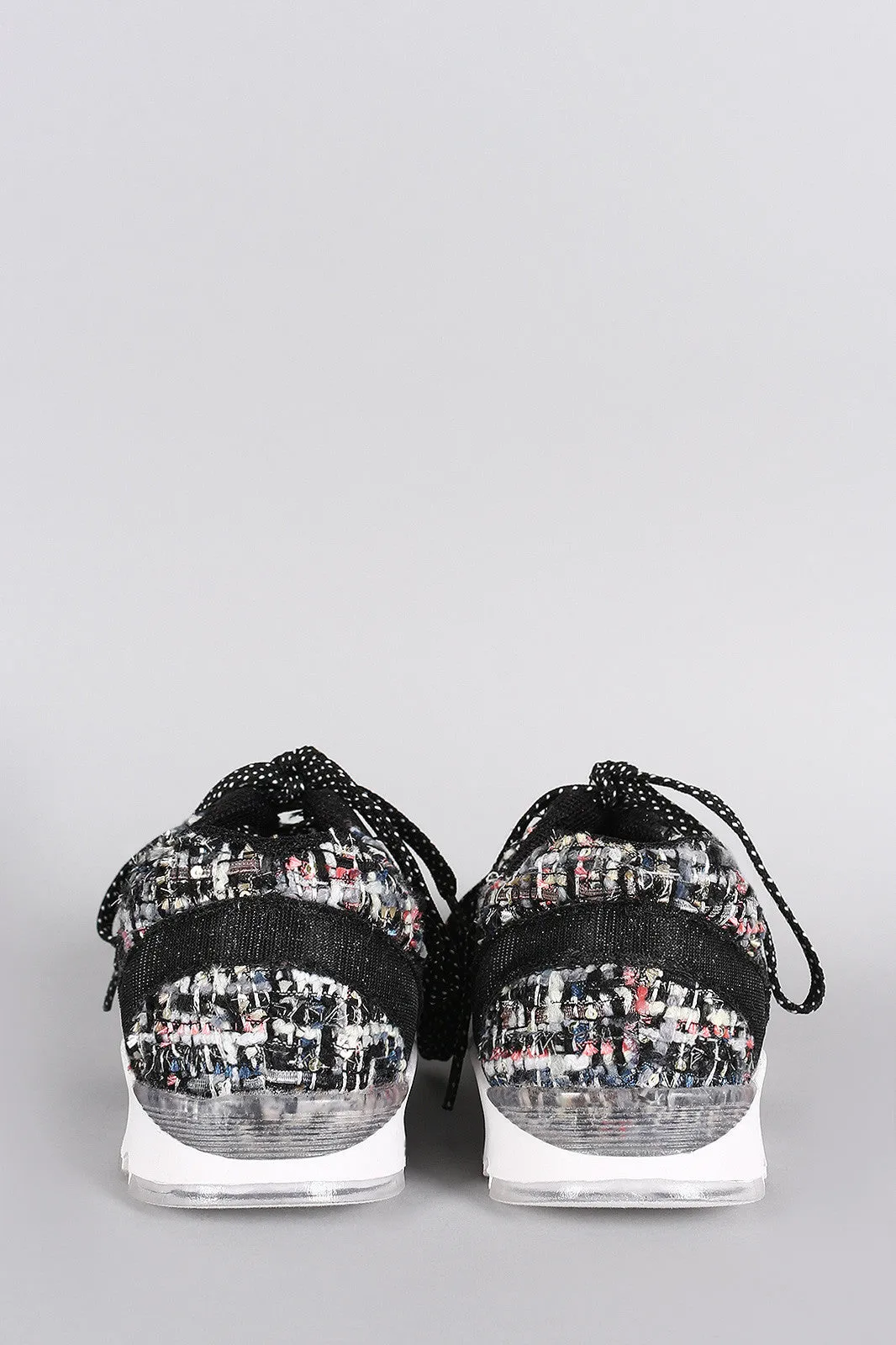 Budget-conscious Bamboo Glitter Lace Multi-purpose Frayed Up Sneaker