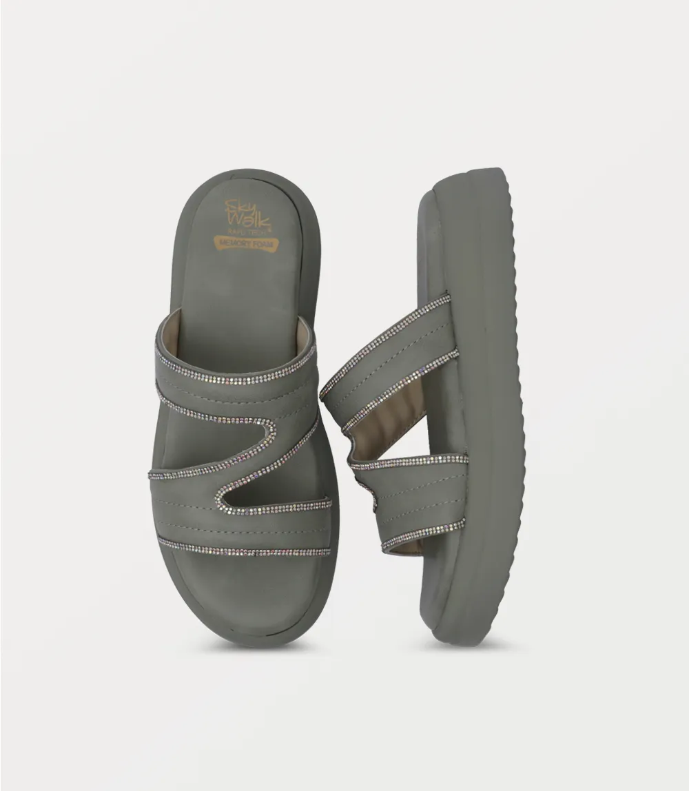 BW10385-MINT-Women Comfort Slipper