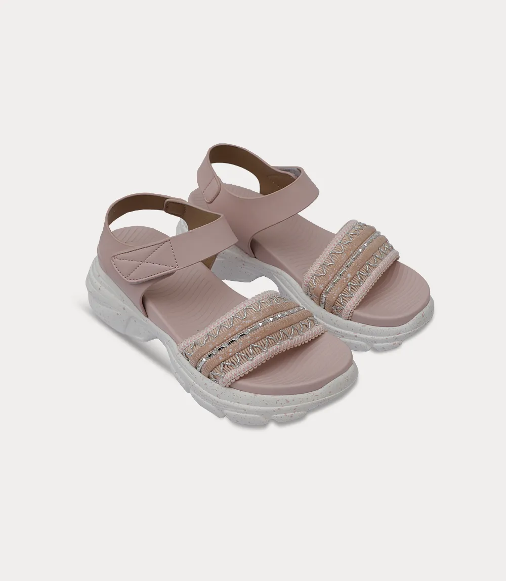 BW10405-PINK-Women Comfort Sandal