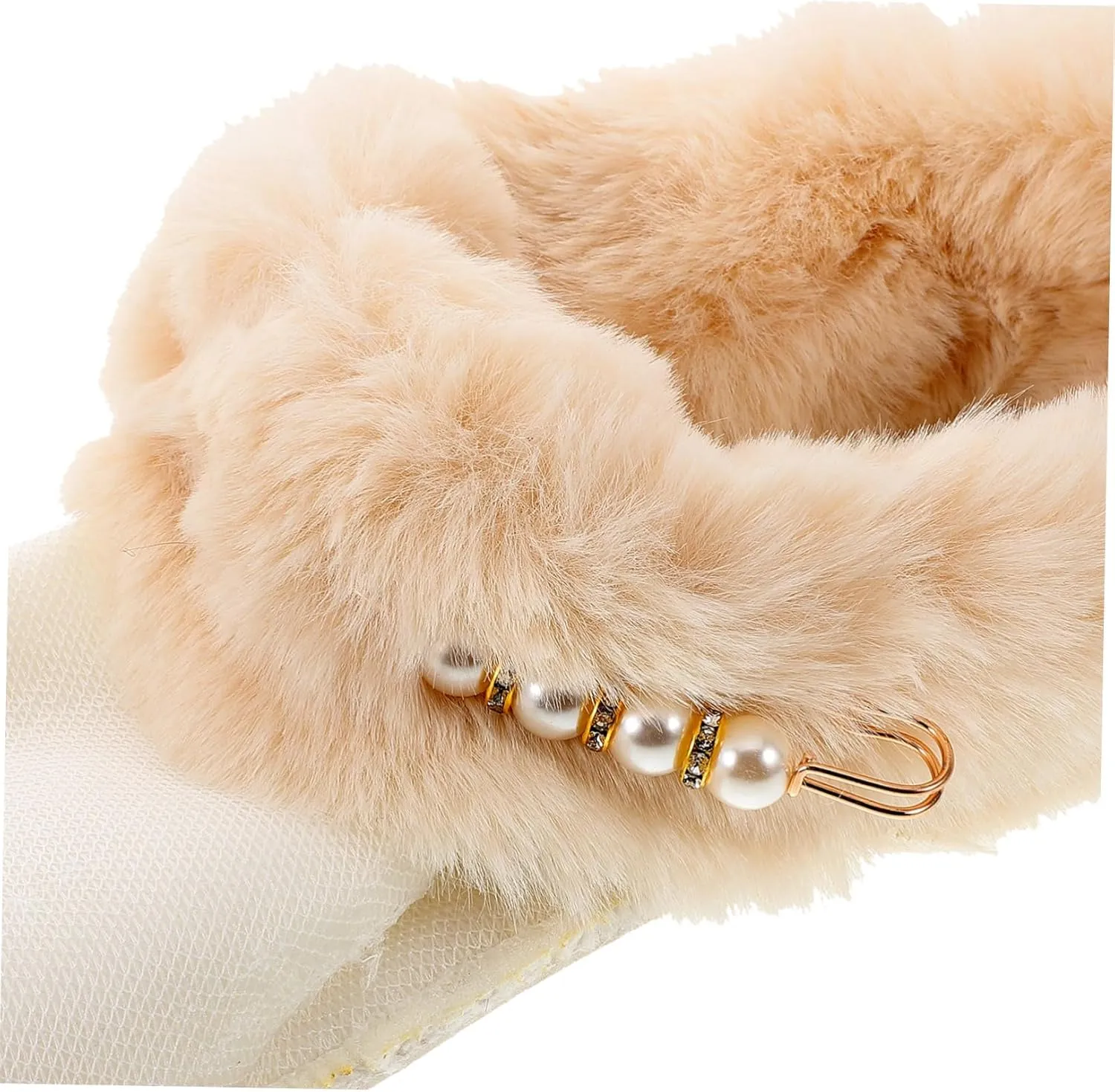 Cabilock Detachable Furry Shoes Insoles Liner Plush Hole Shoe Insert Warm Liner Size