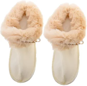 Cabilock Detachable Furry Shoes Insoles Liner Plush Hole Shoe Insert Warm Liner Size