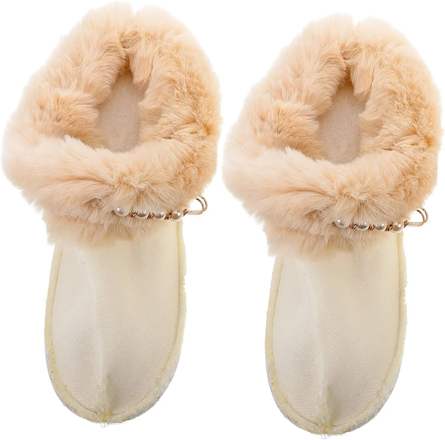 Cabilock Detachable Furry Shoes Insoles Liner Plush Hole Shoe Insert Warm Liner Size