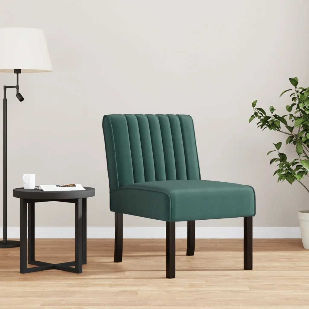 Chair Upholstered Accent Slipper Lounge Chair with Wood Legs Velvet