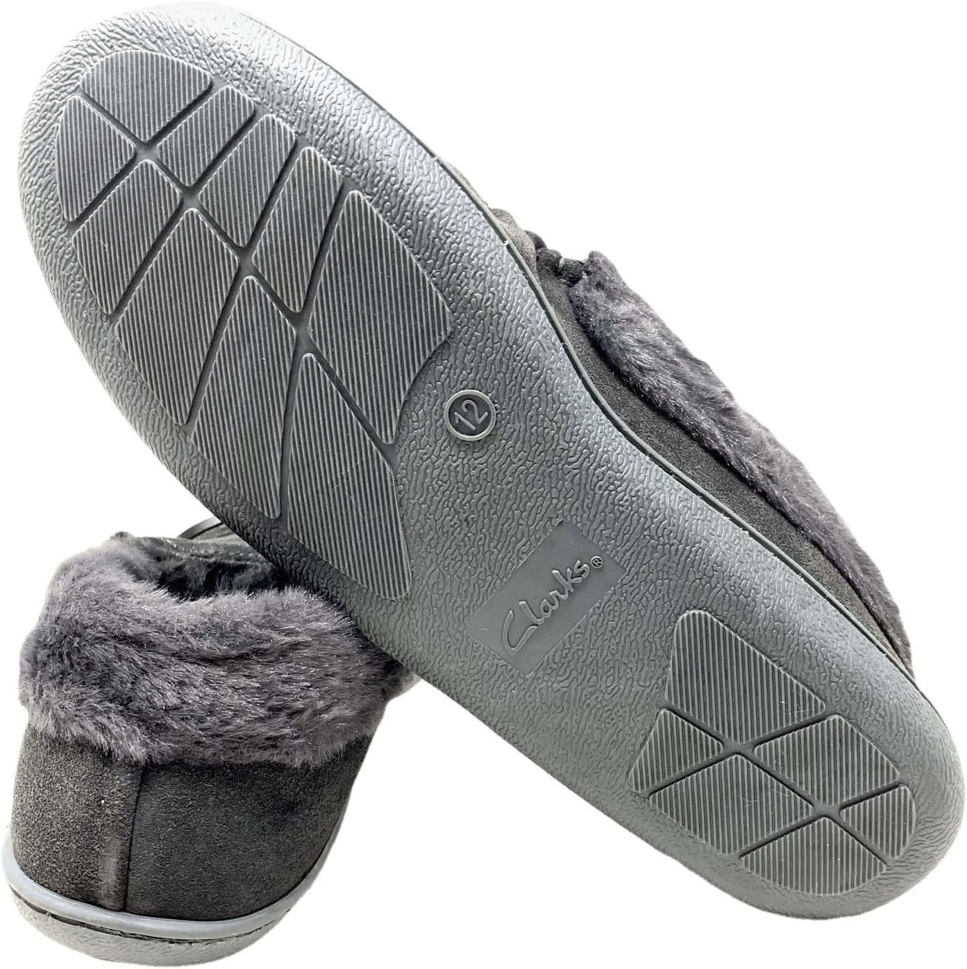 Clarks Women's Faux Fur Lined Moccasin House Shoe Indoor & Outdoor Slipper