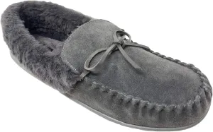 Clarks Women's Faux Fur Lined Moccasin House Shoe Indoor & Outdoor Slipper