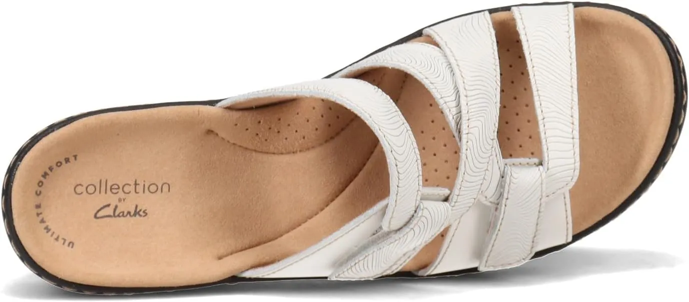 Clarks Women's Merliah Karli Sandal, White, 9 Narrow
