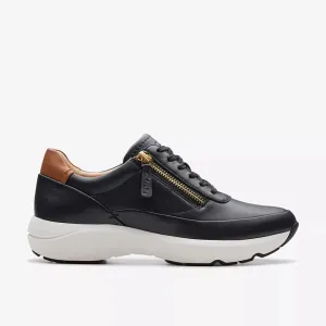 Clarks Women's Tivoli Zip Black Leather
