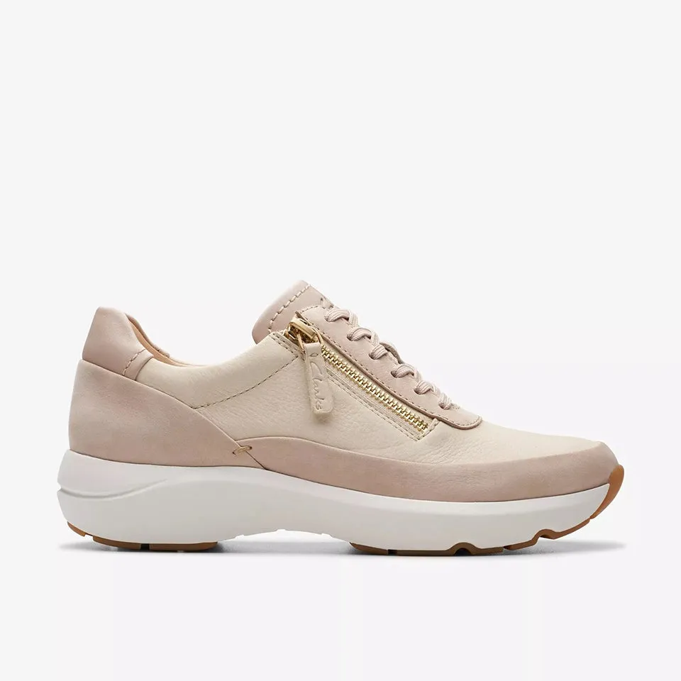 Clarks Women's Tivoli Zip Navy | Sand Combi Leather