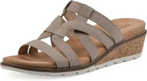 CLIFFS BY WHITE MOUNTAIN Women's Tinisha Strappy Cork Wedge Sandal