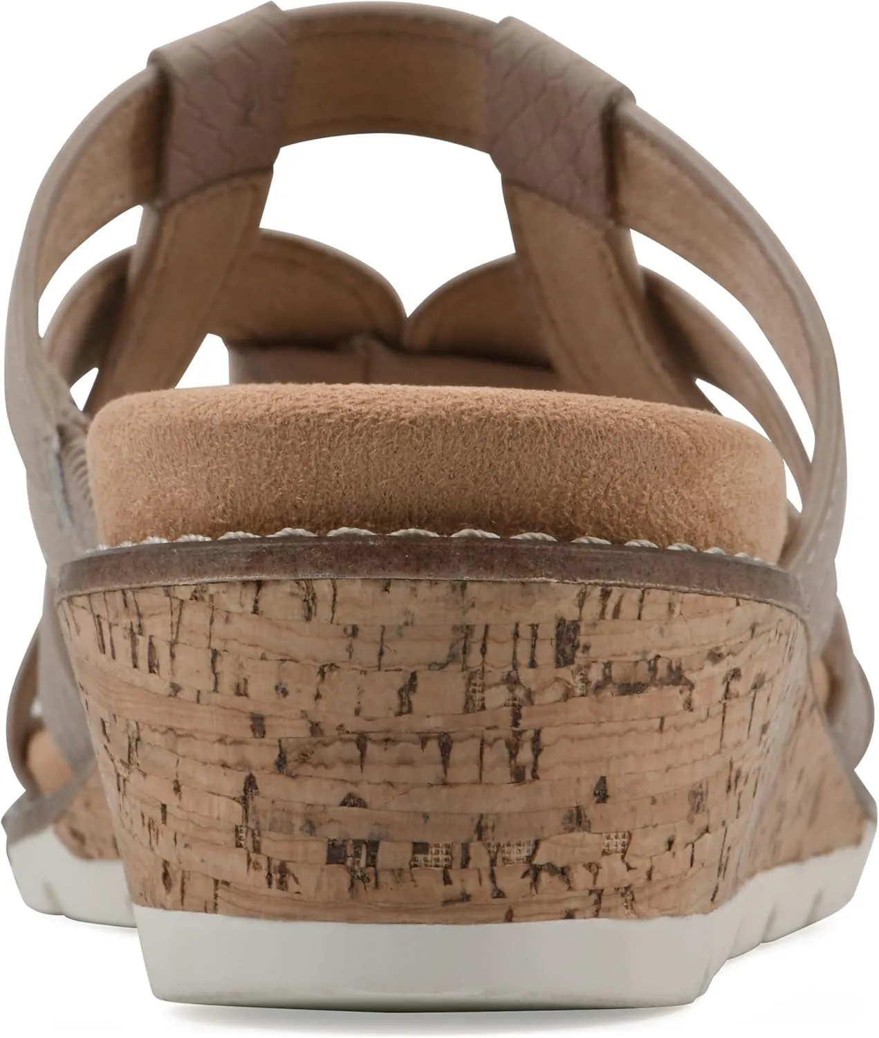 CLIFFS BY WHITE MOUNTAIN Women's Tinisha Strappy Cork Wedge Sandal