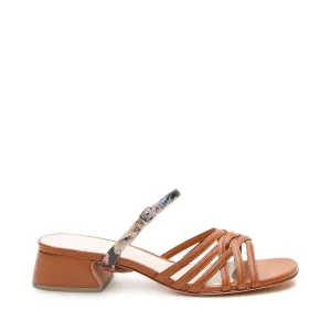 Cognac Bell Sandal   Painted Snake Twiggy Strap