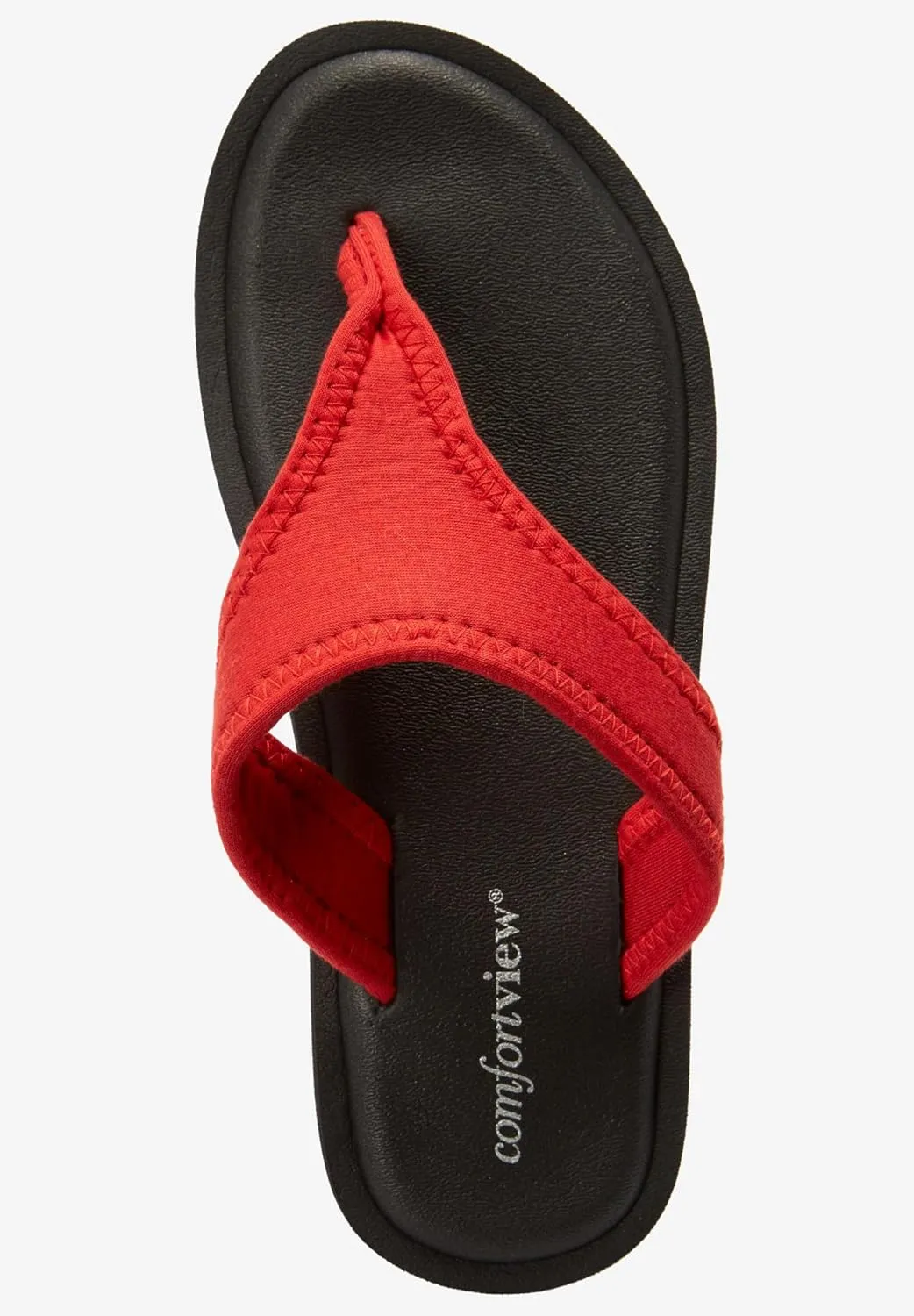 Comfortview Women's Wide Width The Sylvia Soft Footbed Sandal
