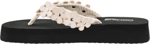 Corkys Footwear No Running Flip Flops - 'V' Strap Adorned With Flowers, Everyday Wear, Soft Footbed for All-Day Comfort, Effortless Slip-On Convenience