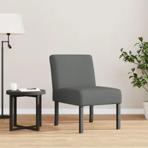 Cozy Slipper Chair for Comfort and Relaxation, Soft Fabric Upholstery, for Lounging in Dark Gray