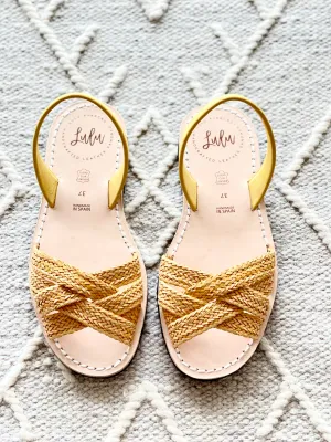 CROSSOVER PEEP TOE - SALE WOVEN SAFFRON