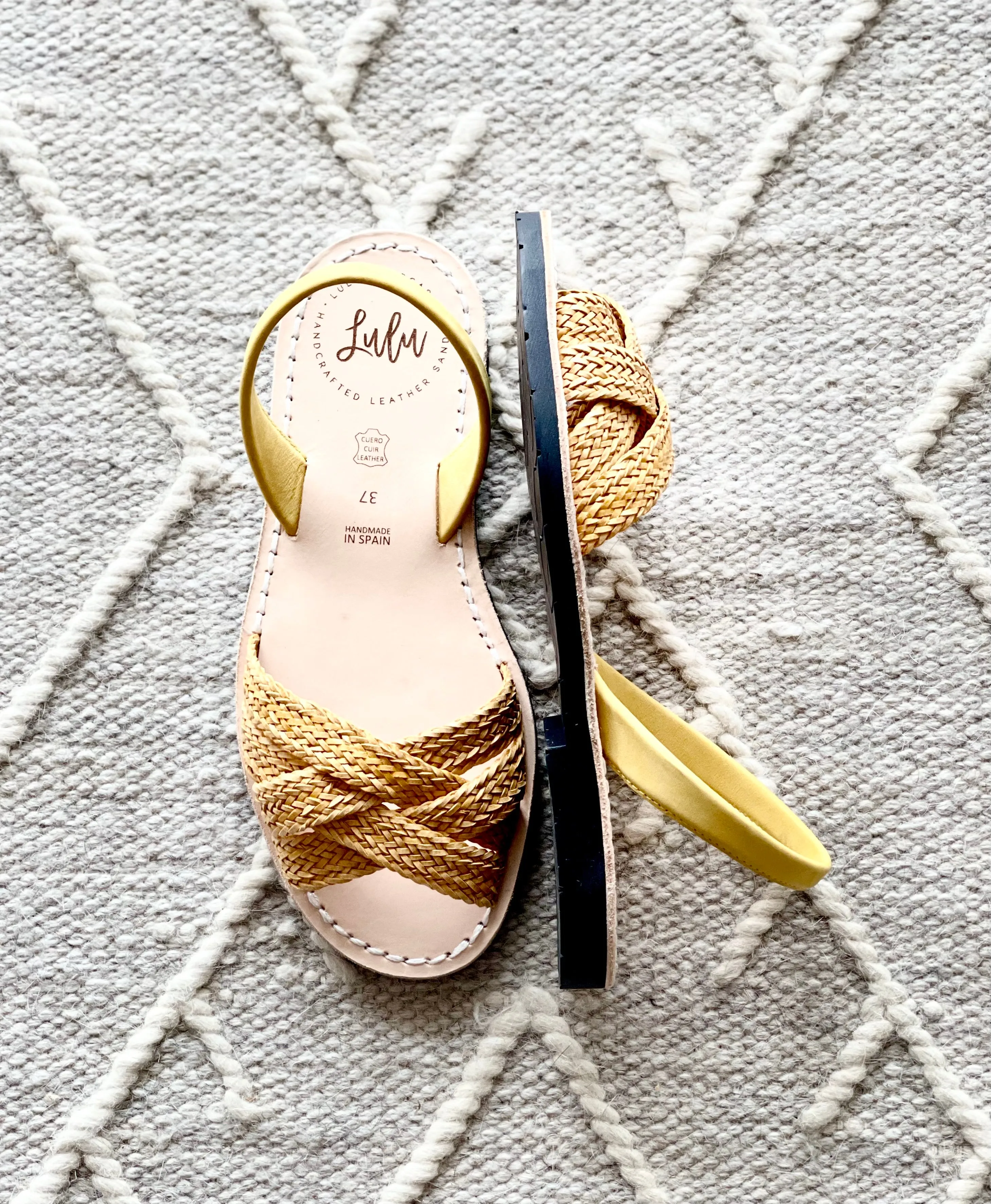 CROSSOVER PEEP TOE - SALE WOVEN SAFFRON