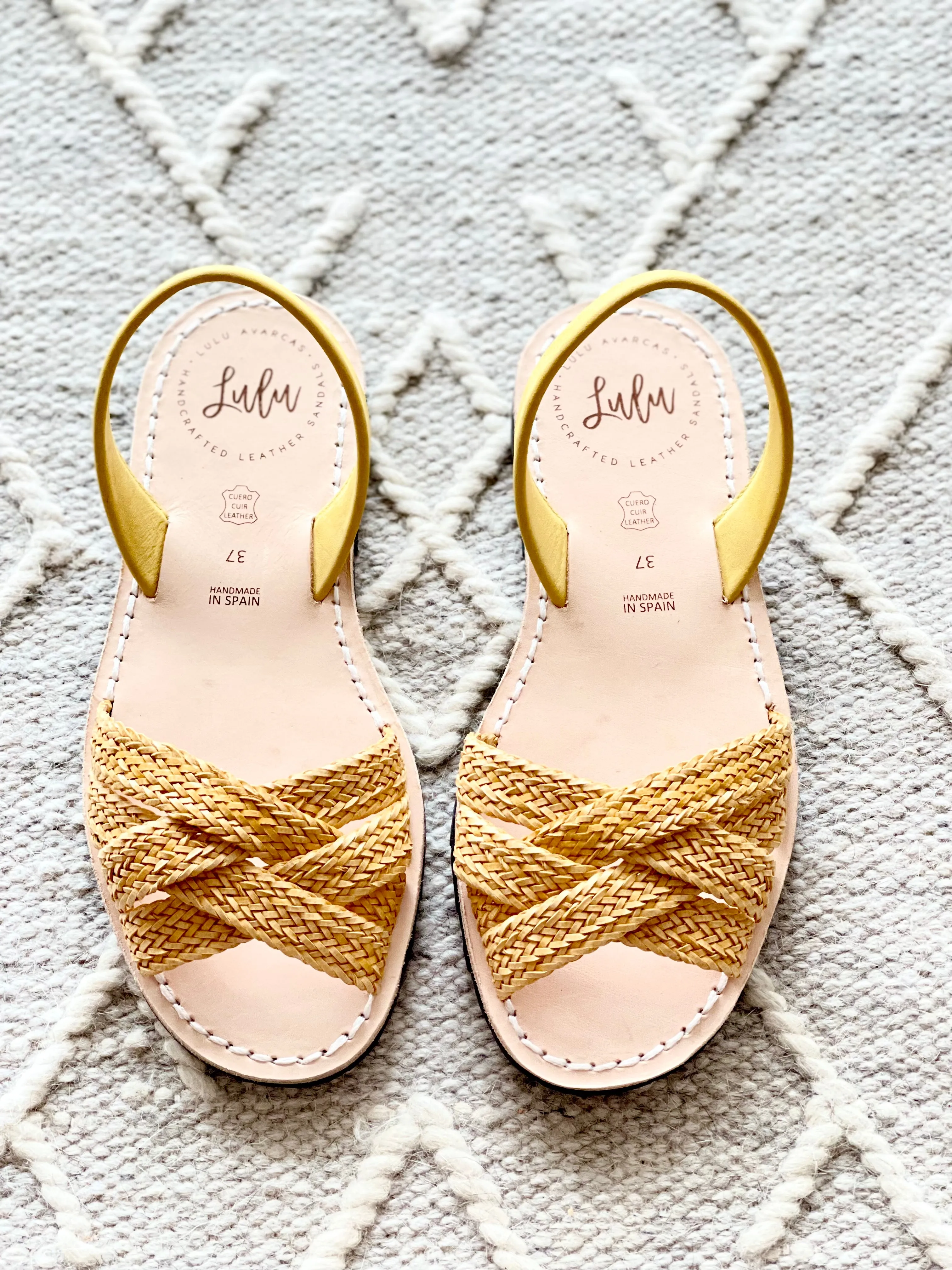 CROSSOVER PEEP TOE - SALE WOVEN SAFFRON