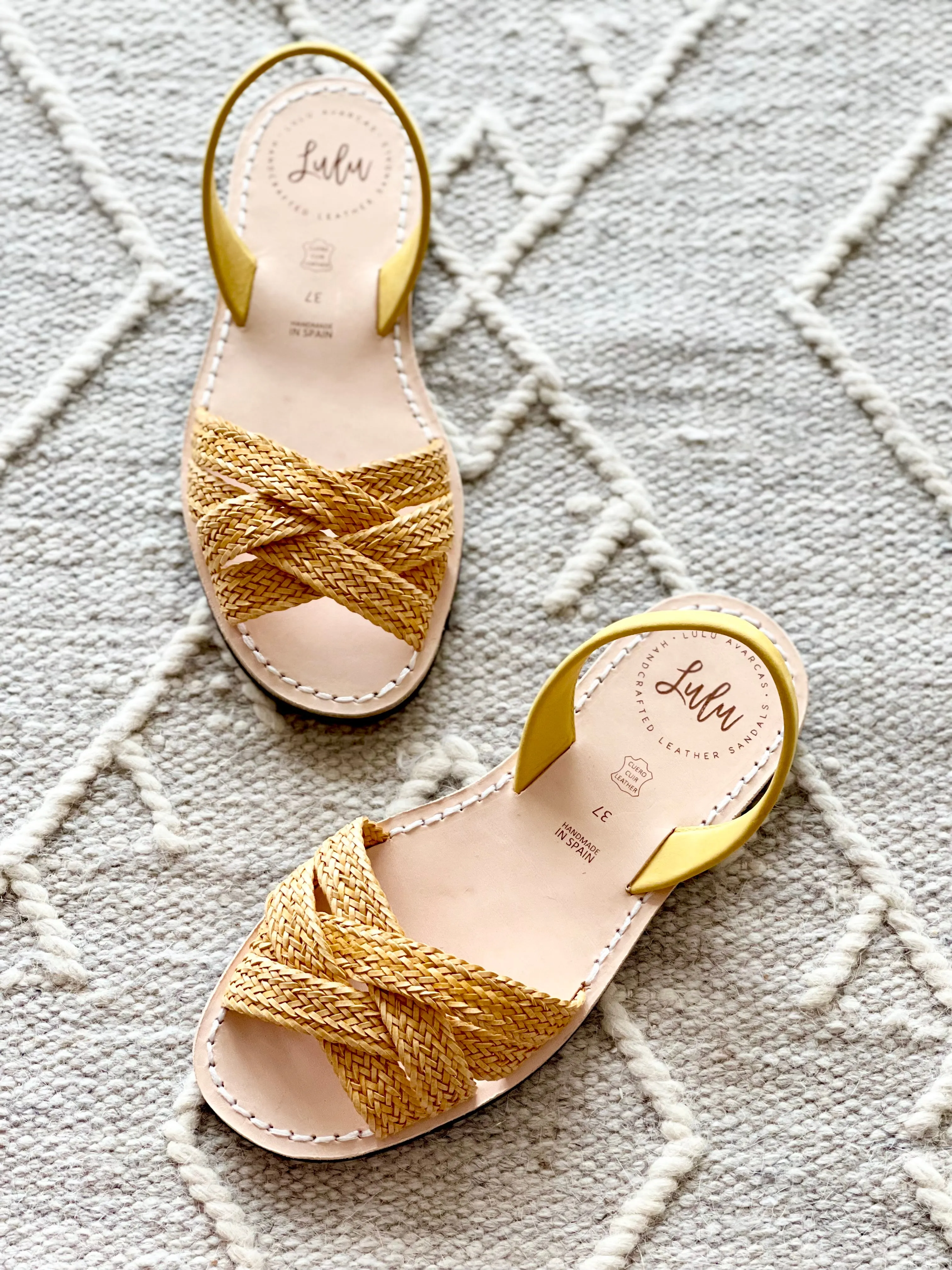CROSSOVER PEEP TOE - SALE WOVEN SAFFRON