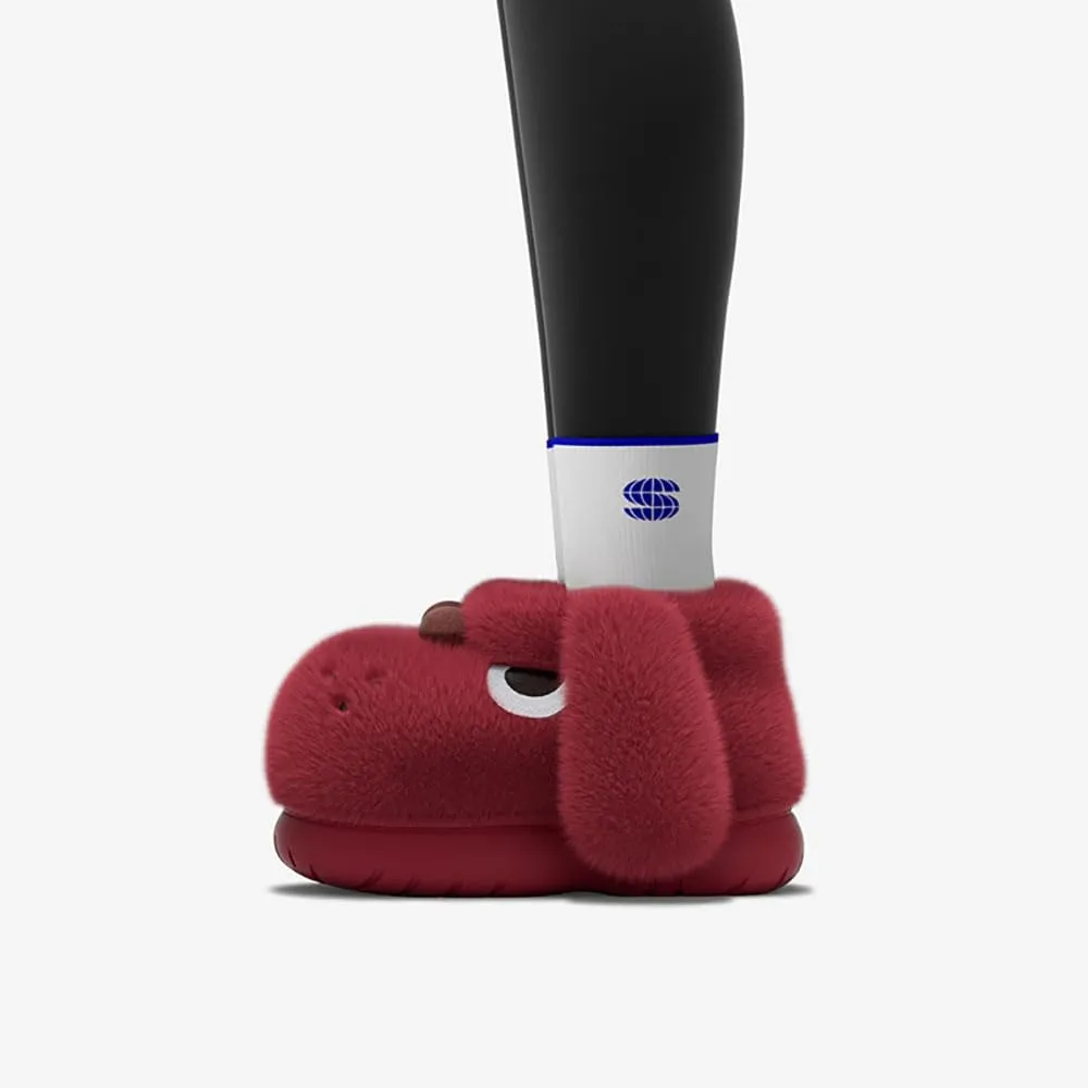 Cute 3D Dog Slippers for Women Men, Fuzzy Cute Animal Dog Slippers Indoor Outdoor Non-Slip Sole Funny House Shoes